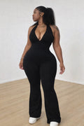 Halter Neck Flare Jumpsuit
